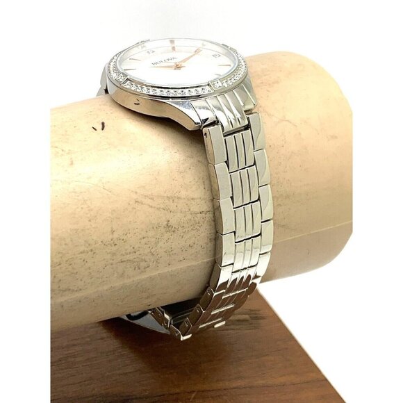 Bulova Women's Watch 96L283 Mother of Pearl Dial Silver Steel Crystal Ac… - Picture 12 of 14